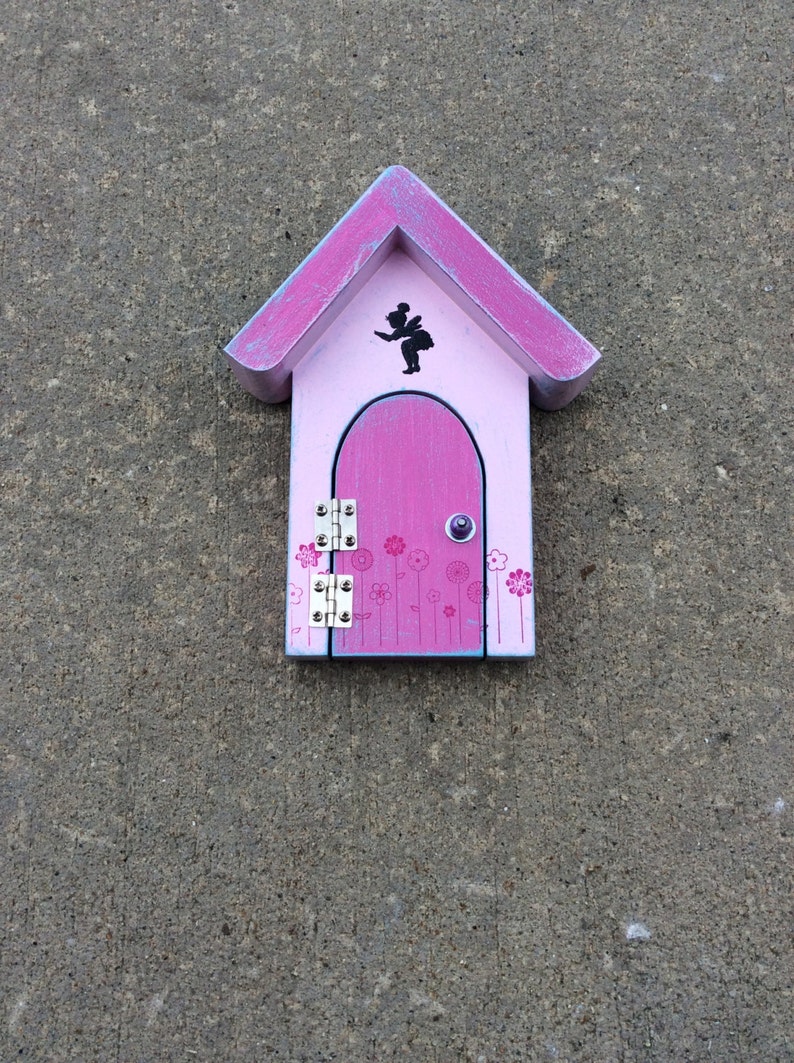 Pink Fairy Door Fairy Garden Doors that Open Outdoor image 3