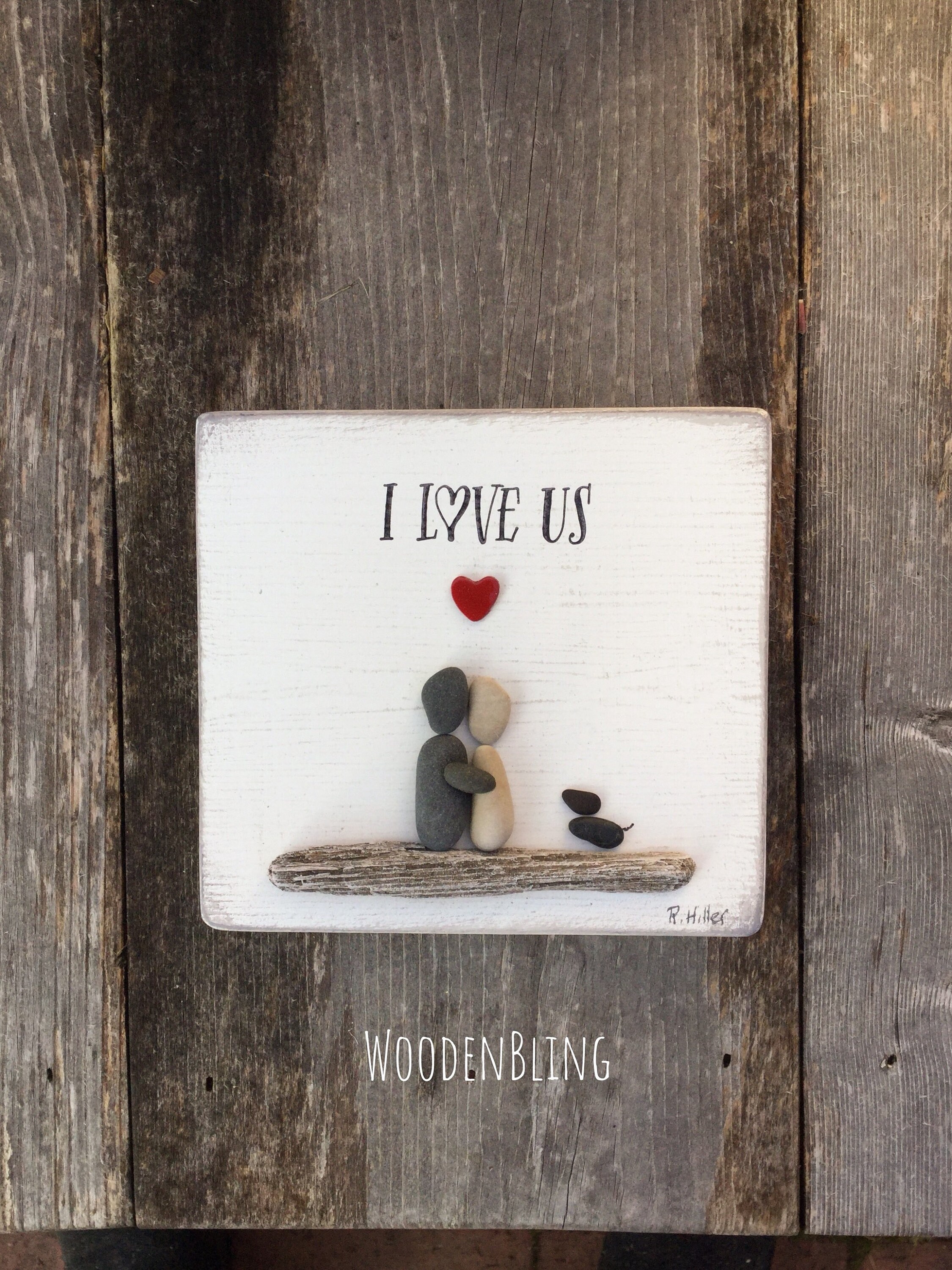 Pebble Art Couples Gift Dog Anniversary Gift Wedding Gift Etsy