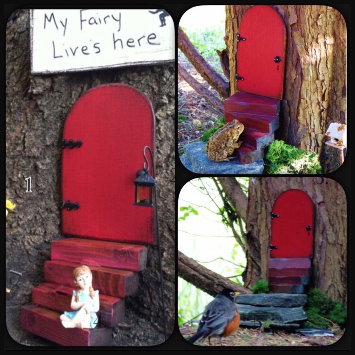 Fairy Garden, Gift Set, Fairy Door, Red Door, Garden Decor, Gifts for ...
