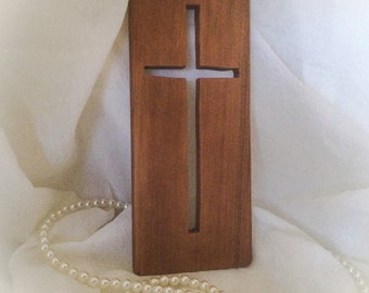 Wood Cross, Baptism, First Communion,  Reclaimed, Wall Hanging, Religious, Religious Home Decor