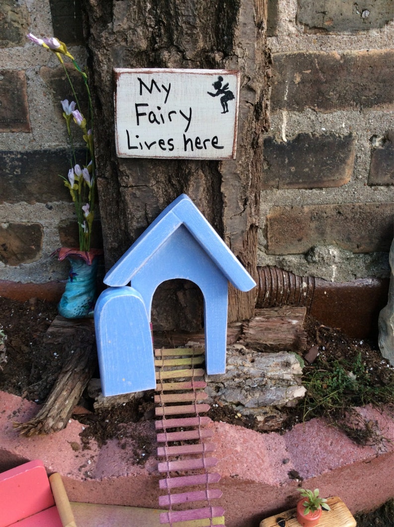 Distressed Fairy Door Fairy Garden Miniature Door Opening image 4