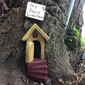 Stairs only, fairy garden, Fairy door stairs, Fairy garden steps, Wooden Steps, Miniature stairs, Marsala.