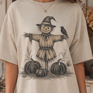Vintage Scarecrow png, Halloween Scarecrow PNG, Rustic Pumpkin png, Fall Scarecrow Design, Distressed Halloween png, Vintage Fall Shirt.