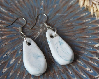 Marbling porcelain - earings