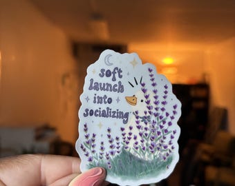Soft Launch Social Anxiety Sticker | Mental Health Reminder (Vinyl)