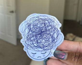 Burnout Anxiety Sticker | Mental Health Reminder (2.9" Vinyl)
