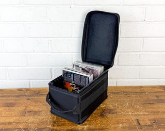 Compact disc digital audio CD収納ボックスビンテージ Vintage Sentry CD DVD Case 72 Disc | Black Zippered Media Storage