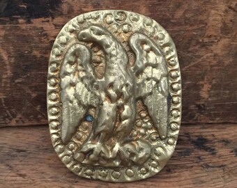 Vintage Brass Eagle Belt Buckle, Vintage Belt Buckle, Brass Buckle, Eagle Belt Buckle, Gold Belt Buckle, Gold Eagle, Tall Belt Buckle