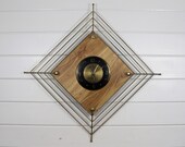 Vintage Forestville Wind Up Wall Clock, Does Not Keep Time but Ticks, Wooden and Metal Clock