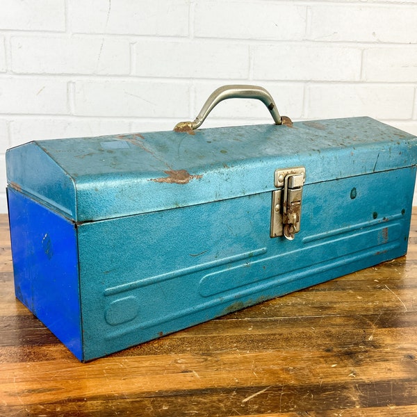 Old Metal Tool Box Etsy