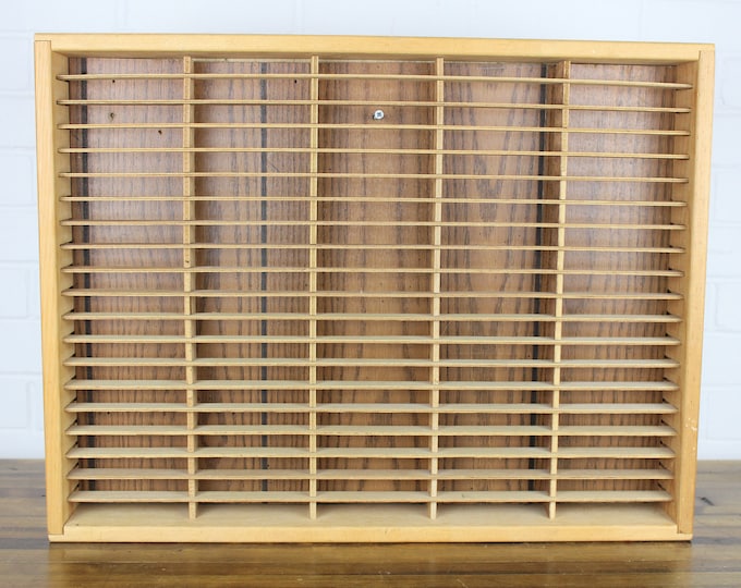 Vintage Hanging Wood Cassette Tape Holder Holds 100 Cassettes Etsy