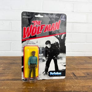 ReAction Wolfman Figure – Universal Monsters Collectible with Original Packaging – Opened and Taped