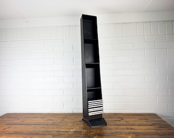 Wavy Chrome Wire Post Modern CD Tower 1990s Y2k Vintage, Very Tall