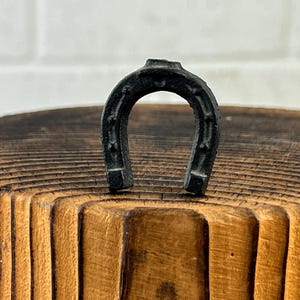 Miniature 1" Black Metal Horseshoe Dollhouse Wall Plaque for Good Luck Dollhouse Wall Decor Tiny Things Lucky Things Little Items