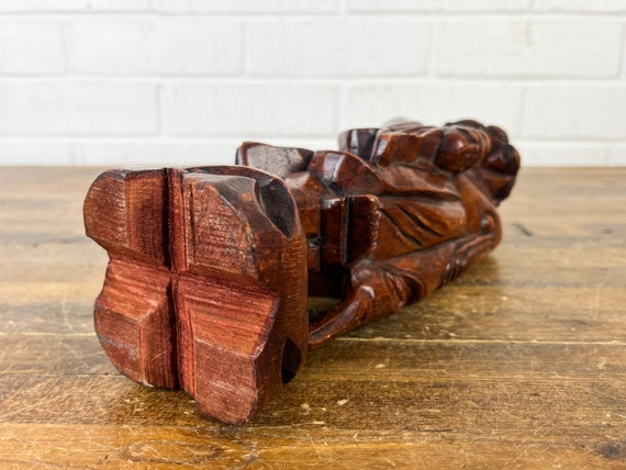 小物などお買い得な福袋 Vintage Chinese Li Tieguai Carved Wood Statue Iron-crutch Li その他