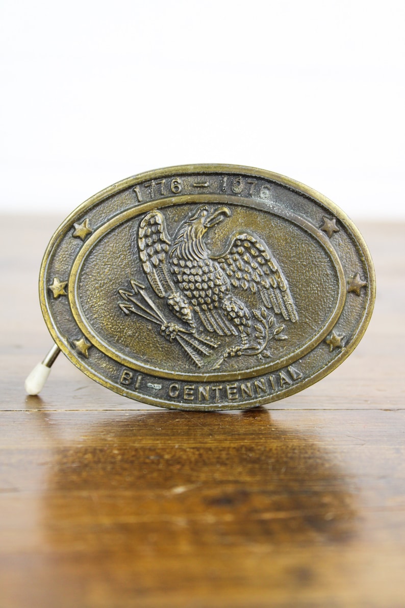 Vintage Bicentennial American Eagle Belt Buckle 1776-1976