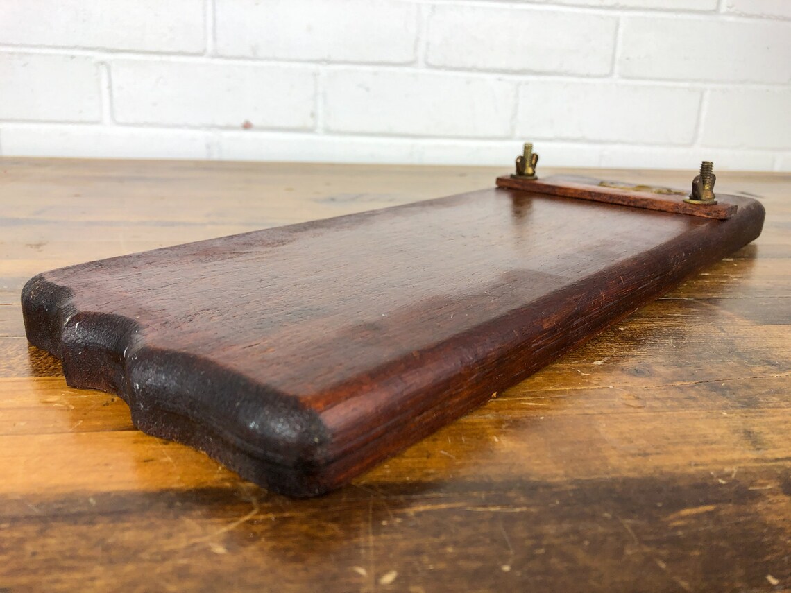 Vintage Hanging Wooden Memo Note or List Holder with Lovely Etsy