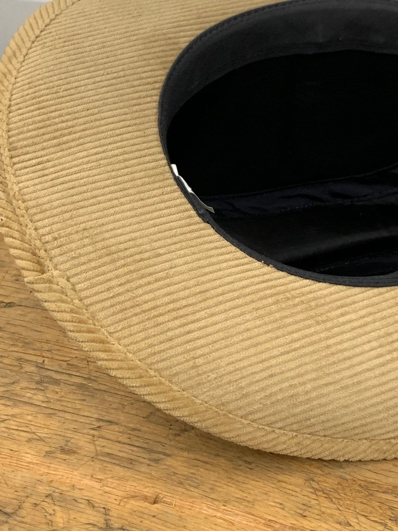 Size Small Western Wear Cowgirl Hat Vintage Light Brown Corduroy Cowboy Hat