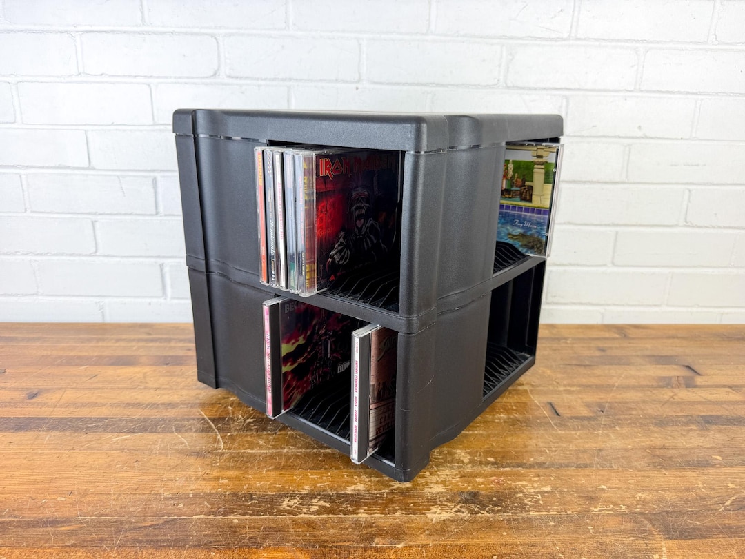 Vintage Alpha 96 CD Storage Carousel | Rotating CD Tower Rack | 1990s ...