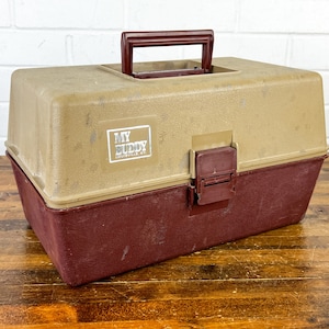 Vintage Tool Original Hunter Green Plastic Storage Container Craft Tackle  Box Toolbox Tool Box 