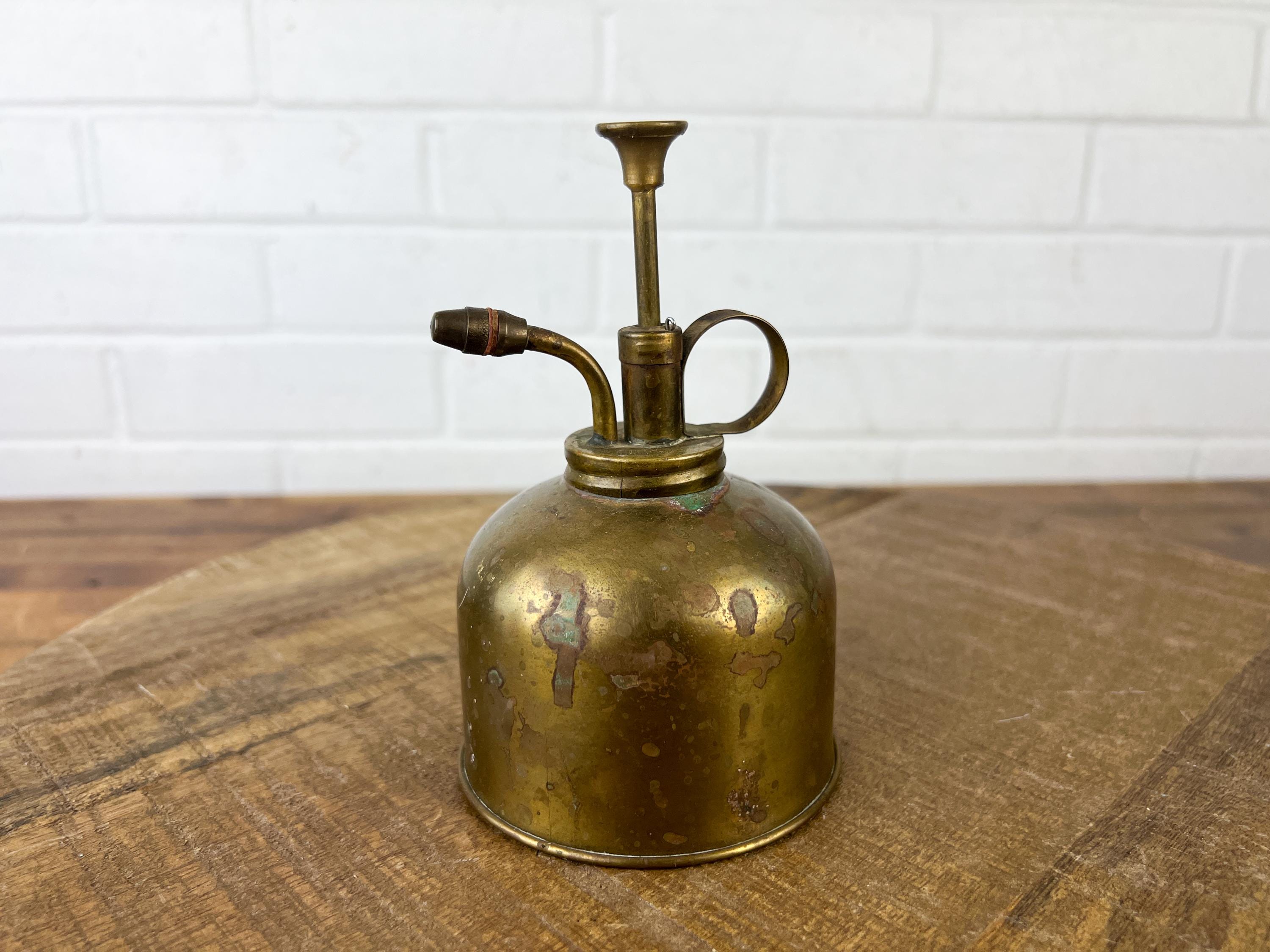 Non-working Vintage Brass Plant Mister Made in Hong Kong Holds 1