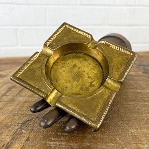 Simple Vintage Solid Brass Ashtray Made in India