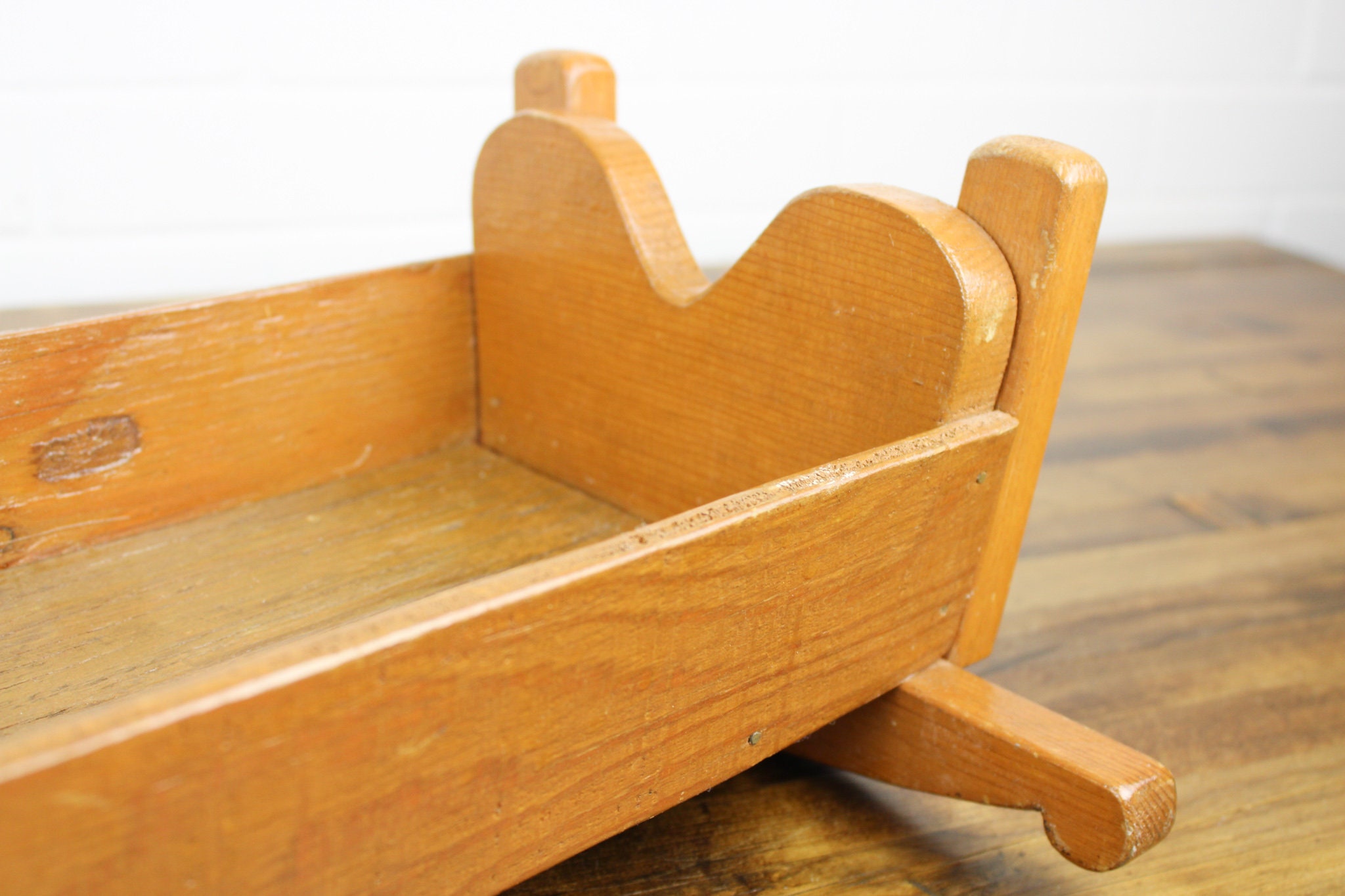 Handmade Vintage Wooden Cradle for Baby Dolls Wood Doll Cradle Etsy