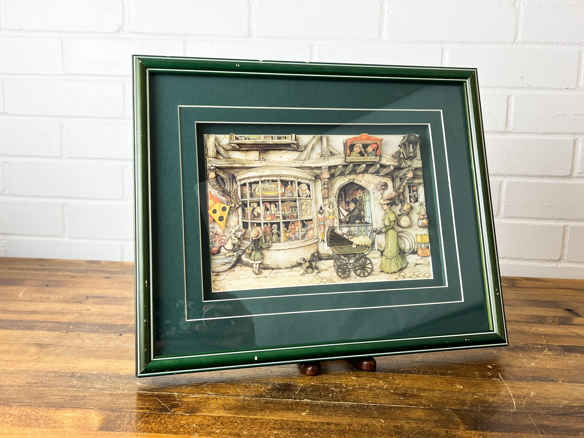 売れ筋介護用品も！ Vintage Cut Paper Layered Artwork Shop Toy Pieck Anton Paper 絵画
