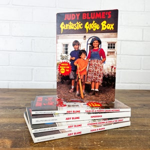 Set of 4 Vintage Judy Blume Books Boxed Set to Display 1991