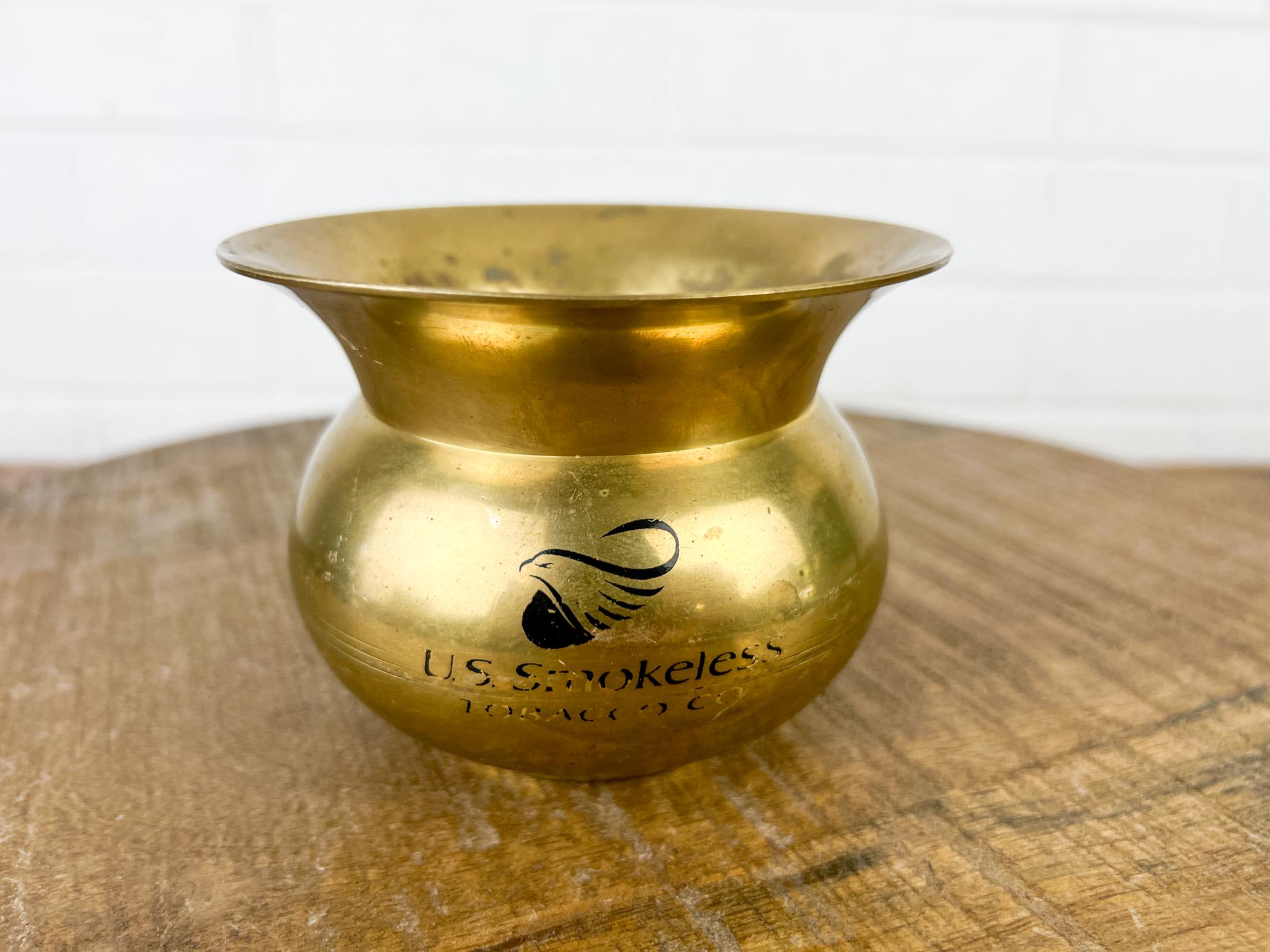 us tobacco spittoon Vintage Brass Spittoon – U.S. Smokeless Tobacco Co. – Mini 4