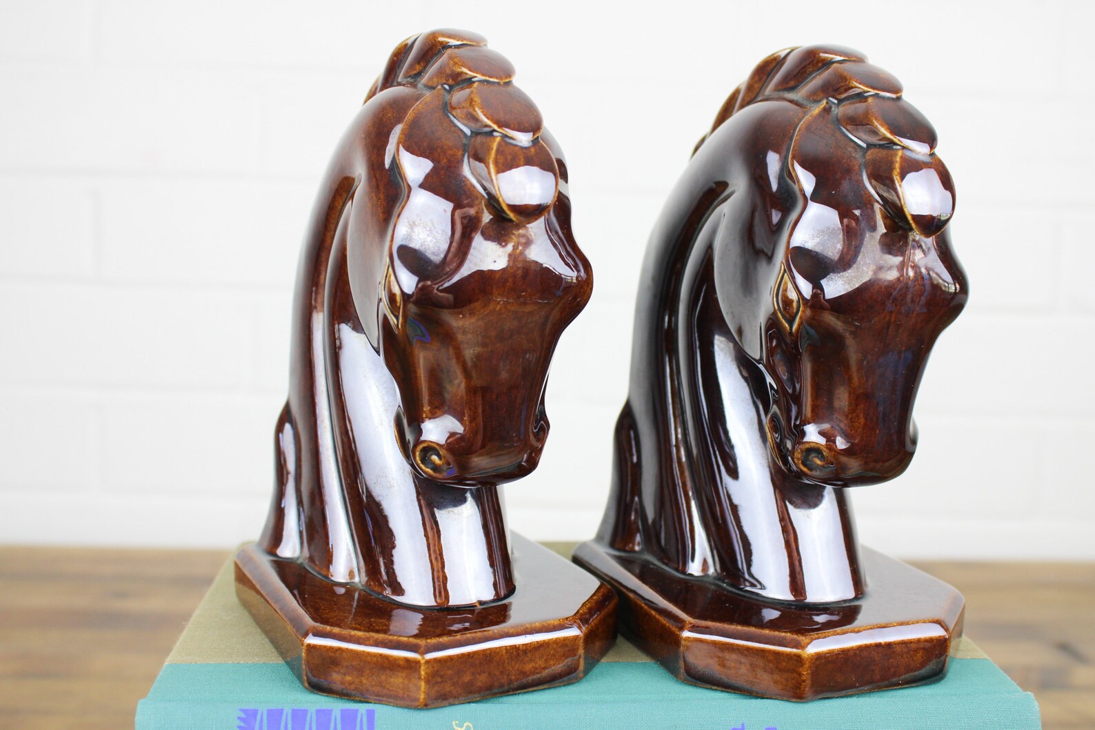 1974 Vintage Horse Bookends Etsy