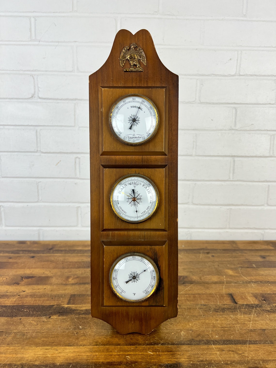 Vintage Distressed Wood Weather Station for Wall Authentic Etsy