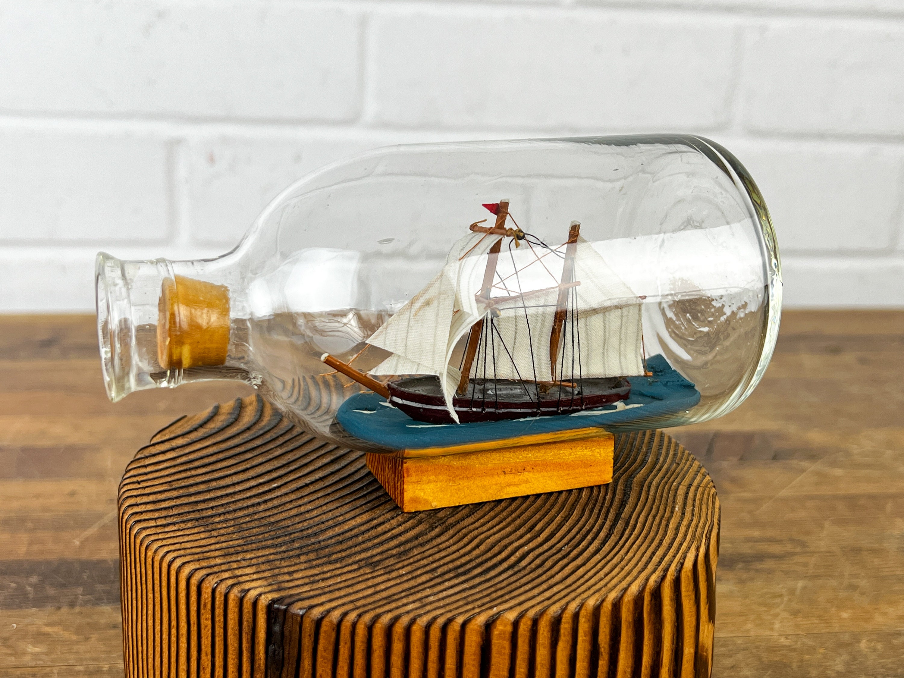Bexdug Bateau insubmersible, Creative Flowing Ship dans Une Bouteille  décorative