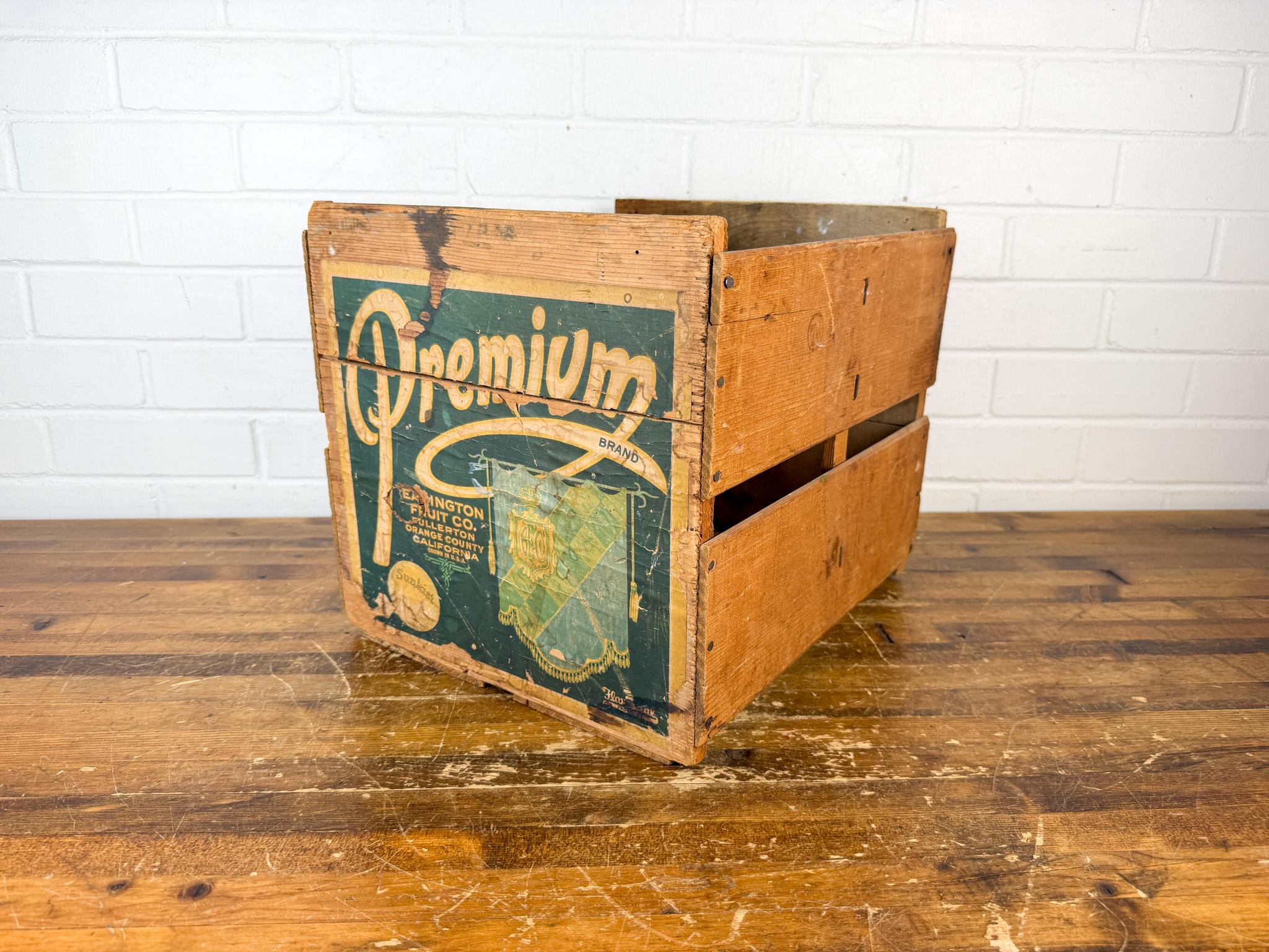 【USA vintage】デーツ　カリフォルニアスイーツ　木箱 アメリカ Antique California Fruit Box - Etsy