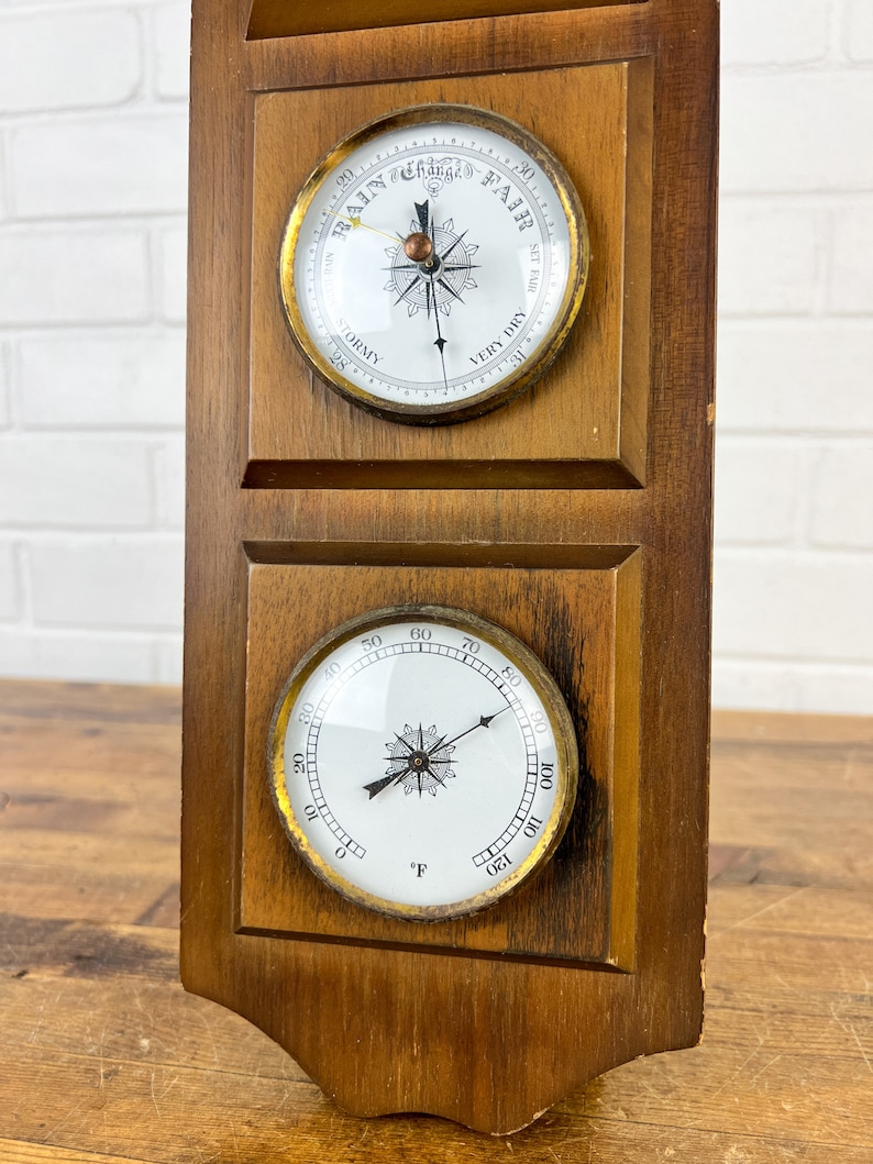 Vintage Distressed Wood Weather Station for Wall Authentic Etsy