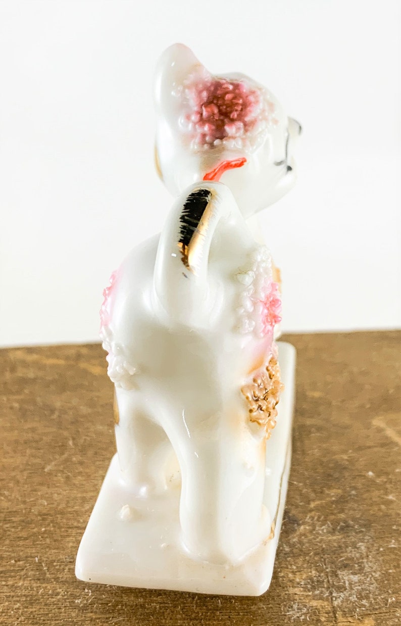 Vintage Rocking Cat Figurine Stamped Japan Old Kitty Figure Happy Cat