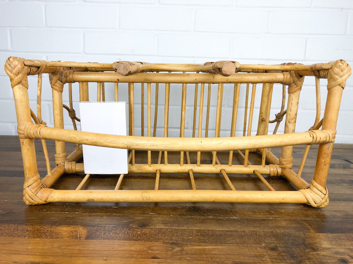 Vintage Bamboo Countertop Shelf with Six Curved Front Etsy