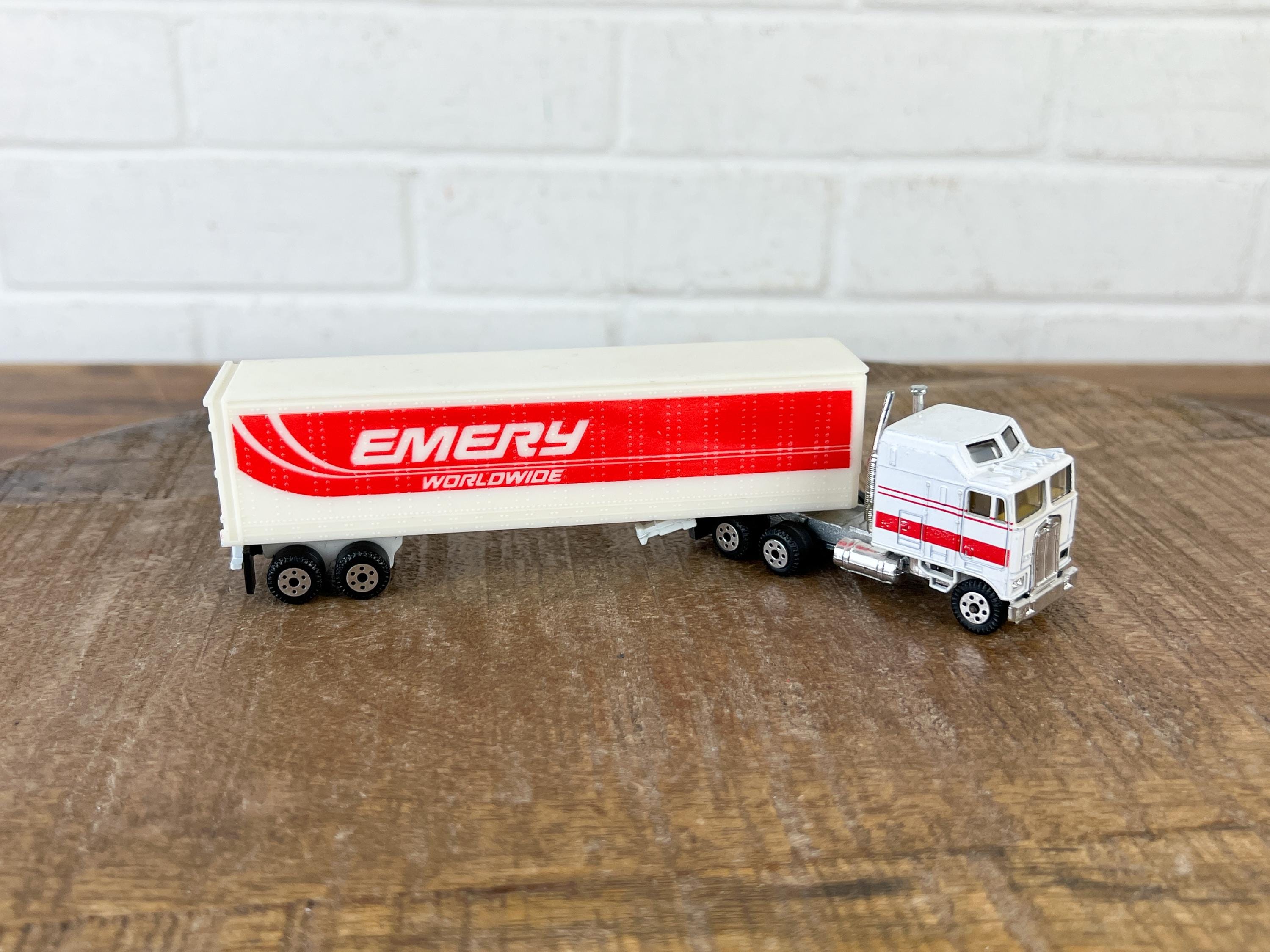 Vintage 1982 Road Champs Kenworth Semi Truck, Emery Worldwide