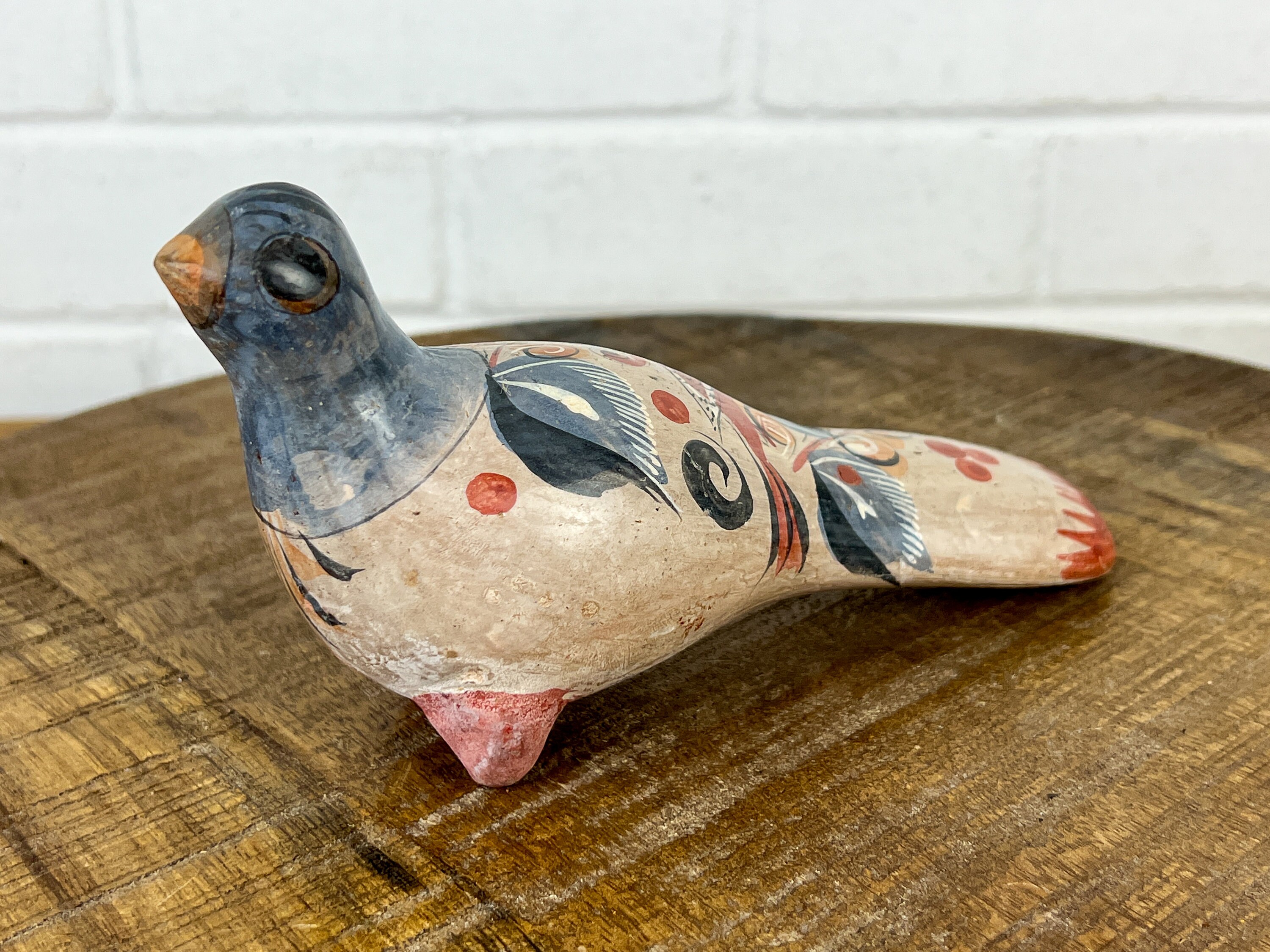 工芸品 Tonala pottery bird Vintage Mexican Tonala Pottery Hand Painted Bird | eBay