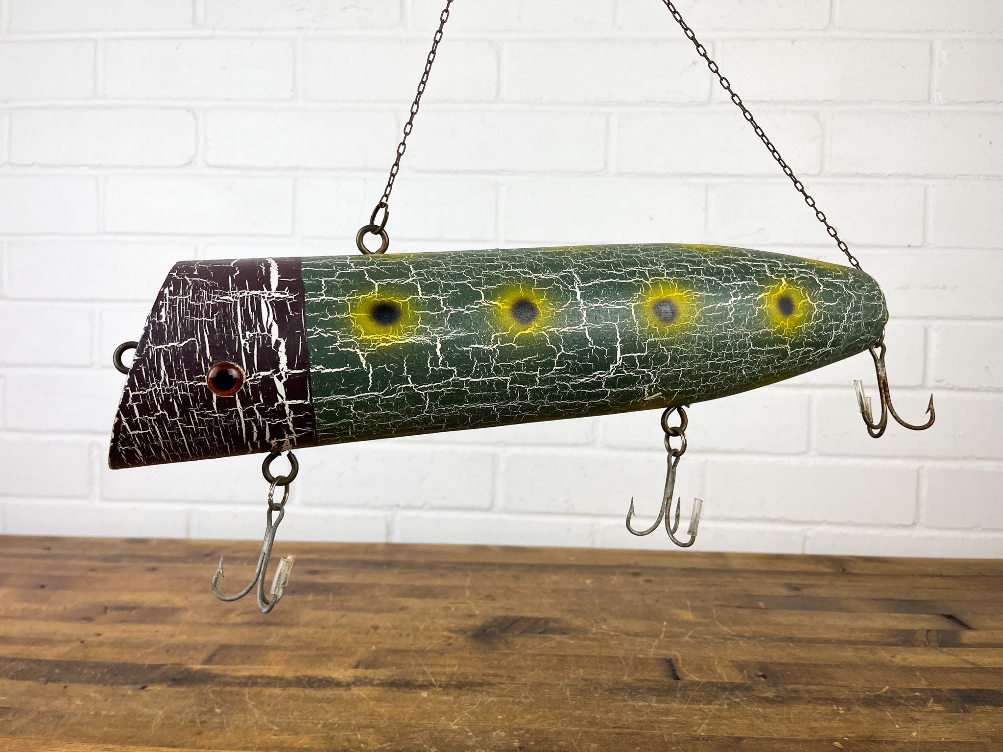 Large 15 Vintage Decorative Lure to Display on Ceiling Oversized