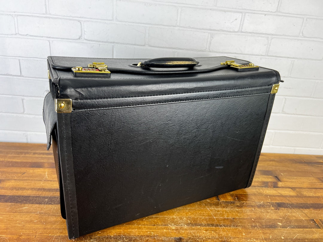 Vintage Samsonite Locking Black Pilot Case Authentic Vintage Large