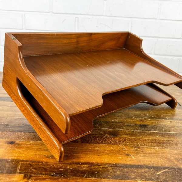 Wooden Tier Paper Tray Etsy