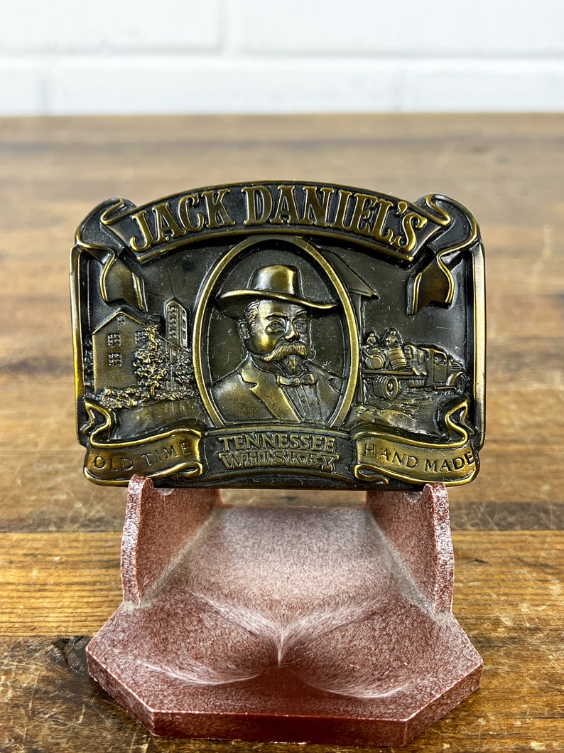 1980s Vintage Brass Jack Daniels Tennessee Whiskey Belt Buckle Etsy