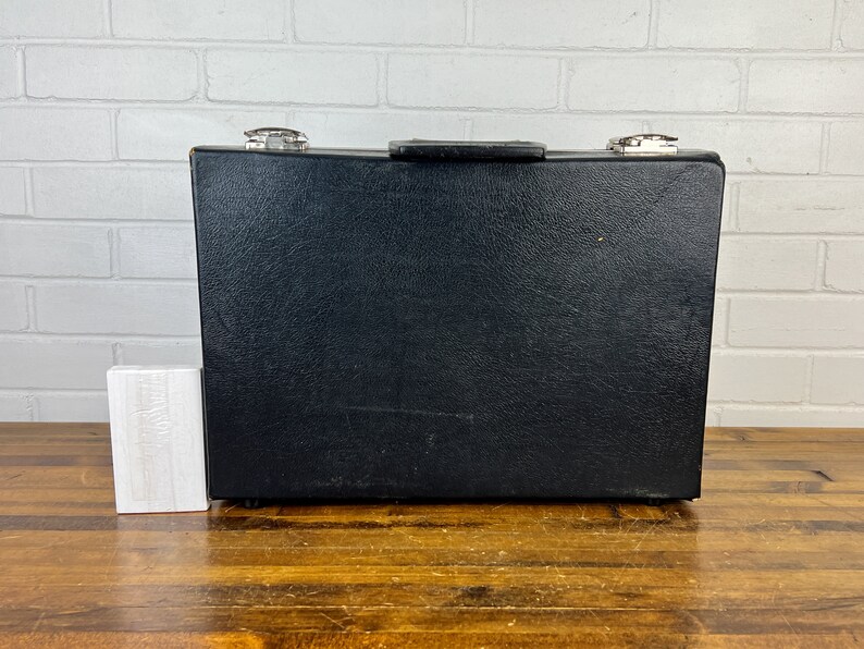 Distressed Vintage Black Briefcase With Silver Accents Men Etsy