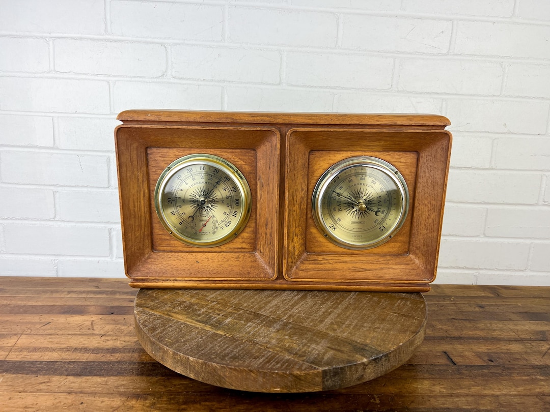 Vintage Horizontal Springfield Weather Station for Wall Hanging