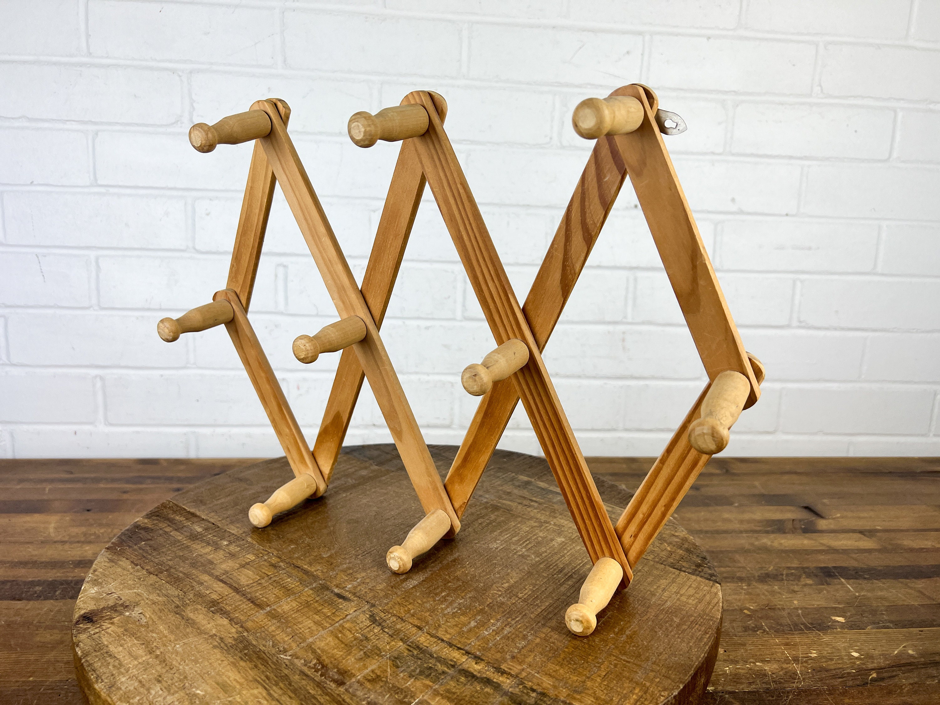 Wood accordion rack sale