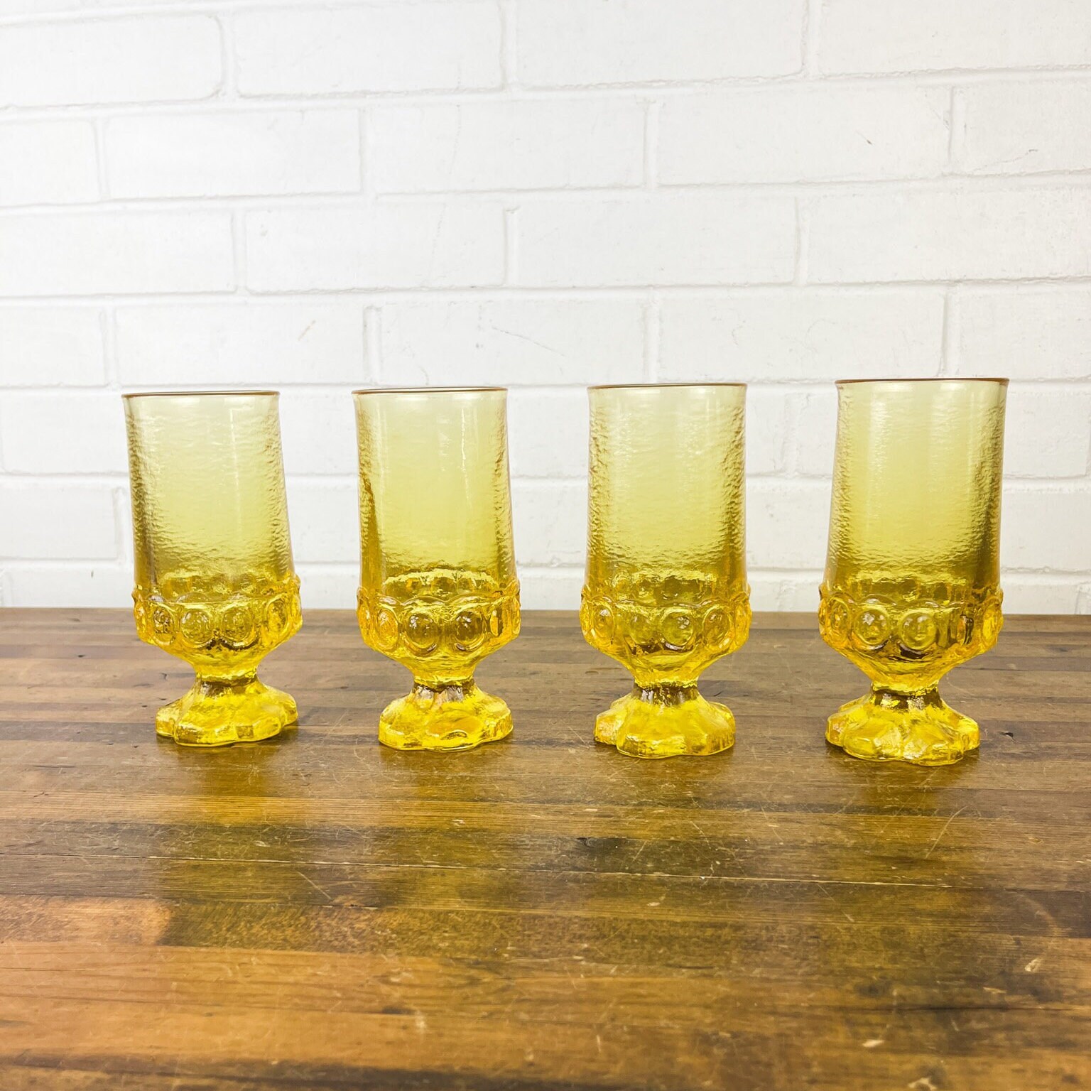 Set of 8 Small Vintage Juice Glasses, Lemonade Glasses, Drinking