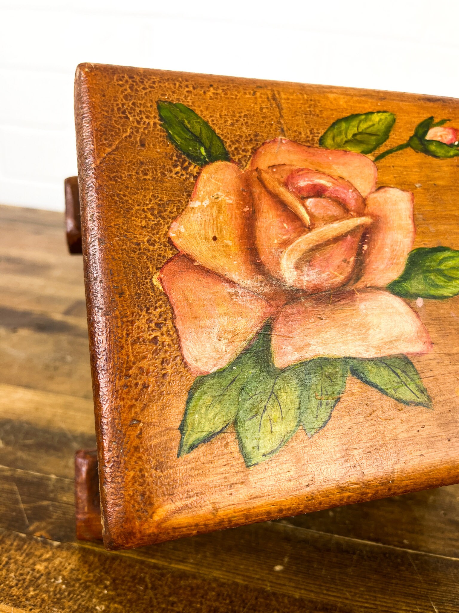 Vintage Wooden Jewelry Box: Handmade Rose Painted Wood Box - Etsy