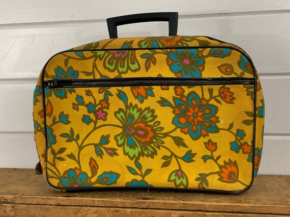 vintage floral luggage