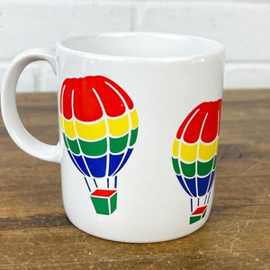 80s Vintage Rainbow Hot Air Balloon Coffee Mug Especially For You FTD Tea Cup Made in Korea Rainbow Mug Retro Mug 1980s Mug Balloon Mug